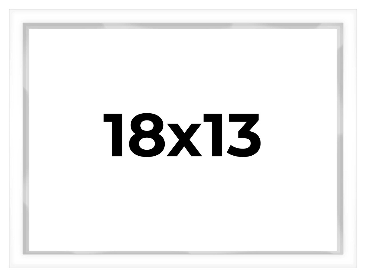 18x13 Shadow Box 3/4" Depth White Picture Frame - UV Acrylic, Backing, Hanging Hardware